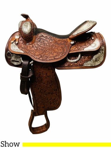 16 inch used tex tan show saddle free shipping 640