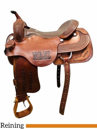 17 inch used mcdaniel saddlery reining trophy saddle free shipping 106